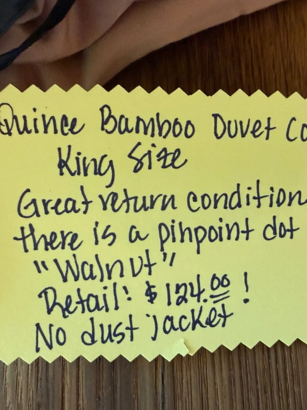 Quince Bamboo Duvet Cover – King/Cal King – Walnut (tiny flaw; see photos)